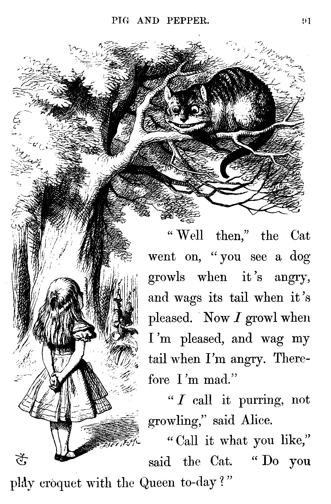 Alice and the Cheshire-Cat